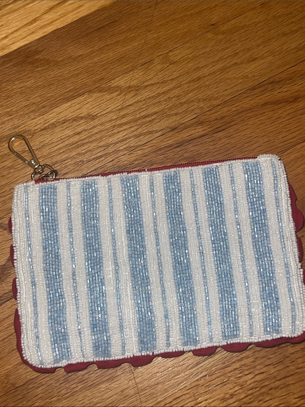 Wristlet Pouch - Blue & White